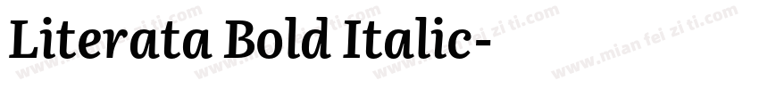Literata Bold Italic字体转换